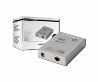 DIGITUS PoE + Injector, 802.3, 10/100 Mbps Output max 48V...