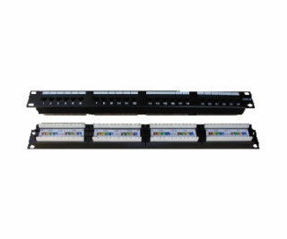 Patch panel 24p. Cat.6 1U, 4x6 LSA, UTP, 19 "