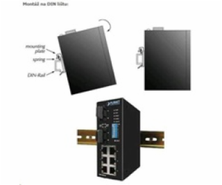 Planet switch ISW-621, průmysl.verze 4x10/100+2x100BaseFX...