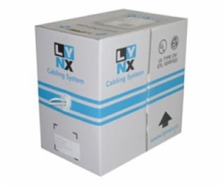 FTP kabel LYNX, Cat5E, drát, PVC, 305m box