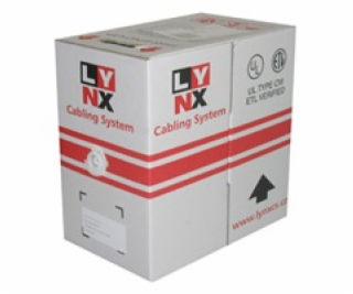 UTP kabel LYNX, Cat5E, drát, PVC, 305m box