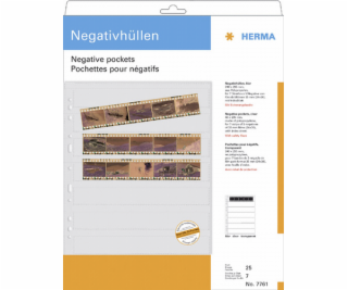 Herma Negative pockets PP clear 25 Sheets/5-Strips 7761