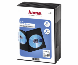 Hama Slim DVD Double Jewel Case pack of 10, black        ...