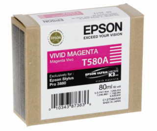 Epson ink cartridge vivid magenta T 580 80 ml       T 580A