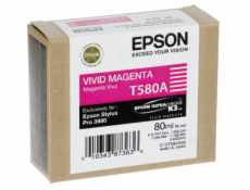 Epson ink cartridge vivid magenta T 580 80 ml       T 580A