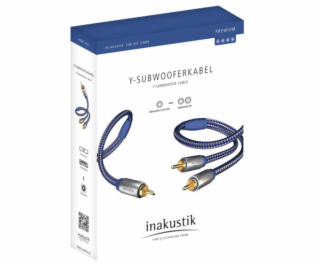 in-akustik Premium Y Subwoofer kabel Cinch - 2x Cinch 2,0 m