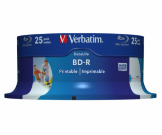 1x25 Verbatim BD-R Blu-Ray 25GB 6x Speed DL Wide Printabl...