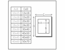 Deknudt S40AK1 P1          30x40 drevo biela s Passepartout