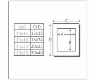 Deknudt S66KF1 P1          30x40 drevo biela s Passepartout