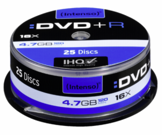 1x25 Intenso DVD+R 4,7GB 16x Speed, Cakebox