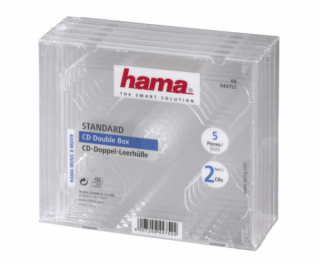 Hama CD-Double-Box     pack of 5 Transparent Jewel-Case  ...