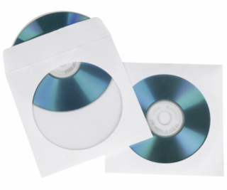 1x100 Hama CD/DVD Paper Sleeves white                   S...