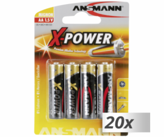 20x4 Ansmann Alkaline Mignon AA LR 6 X-Power