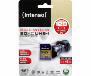 Intenso SDXC karta 128GB Class 10 UHS-I Premium