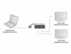 DIGITUS 4K DisplayPort Splitter 1x2