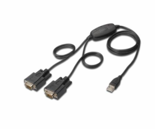 Digitus prevodník USB 2.0 na 2x sériový port, RS232, DSUB...