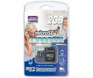 Transcend 2GB microSD pamäťová karta (s adaptérom)