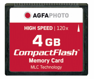 AgfaPhoto Compact Flash      4GB High Speed 120x MLC