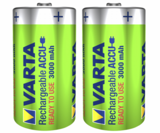 1x2 Varta Rechargeable Akku D Ready2Use NiMH Mono 3000 mAh