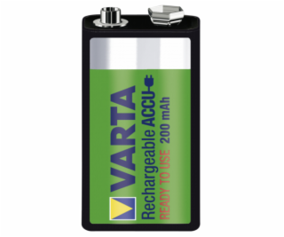 1 Varta Rechargeable Accu E Ready2Use NiMH 9V-Block 200 mAh