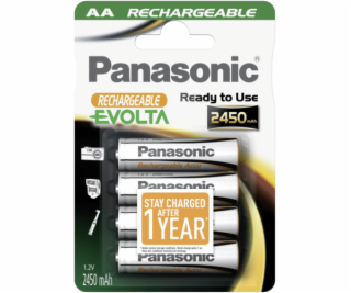 1x4 Panasonic Akku NiMH Mignon AA 2450 mAh Rechargeable E...