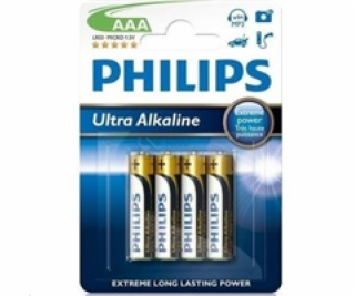 Philips batérie AAA ExtremeLife +, alkalická - 4ks