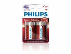 Philips batérie D PowerLife, alkalická - 2ks