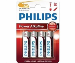 Philips batérie AA PowerLife, alkalická - 4ks