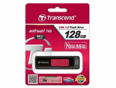 TRANSCEND USB Flash Disk JetFlash®760, 128GB, USB 3.0, Black/Red (R/W 85/34 MB/s)