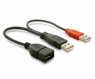 Napájací kábel USB A samica z 2xUSB A samec. dĺžka 22,5 cm