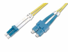 DIGITUS Fiber Optic Patch Cord, LC to SC, Singlemode 09/125 µ, Duplex Length 2m