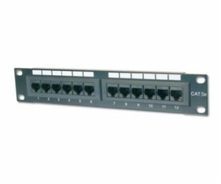 Digitus Patch Panel 10 ", CAT5E, netienený, 12x 8P8C LSA,...