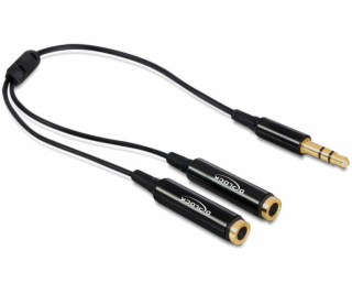 Delock adaptér stereo jack 3,5 mm samec&gt; 2 x stereo ja...