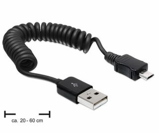 DeLock kábel USB 2.0 A samec&gt; USB micro B samec, krúte...