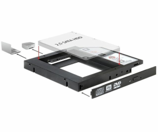 Delock Slim SATA 5.25 inštalačný rámček pre 1 x 2.5 "SATA...