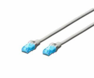 Digitus Patch Cable, UTP, CAT 5e, AWG 26/7, šedý 5m, 10ks