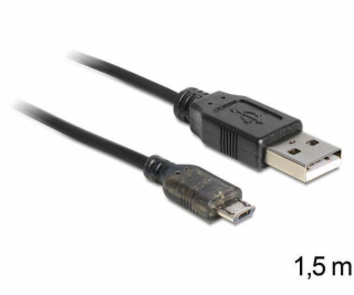 Delock dátový a nabíjací kábel USB A samec&gt; USB micro ...