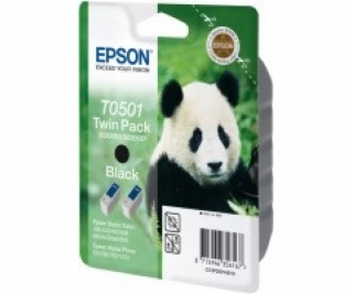 Epson ink cartridge black twin pack  T 050          T 0501