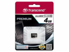 TRANSCEND Micro SDHC Class 10 4GB (bez adaptéru)