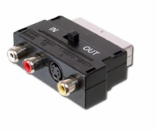 Adapter PremiumCord SCART-3x cinch + S-video