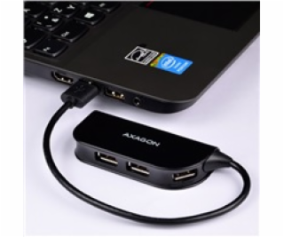 AXAGON - HUE-X4B externí 4x USB2.0 READY BLACK hub