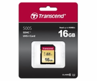 Transcend SDHC 500S         16GB Class 10 UHS-I U1 V30