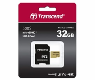 Transcend microSDHC 500S    32GB Class 10 UHS-I U3 V30 + ...