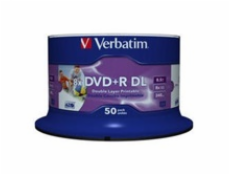 VERBATIM DVD+R(50-pack)DoubleLayer/Spindle/8X/8.5GB/Printable/NoID