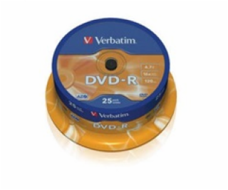 VERBATIM DVD-R(25-Pack)Spindl/MattSlvr/16x/4.7GB