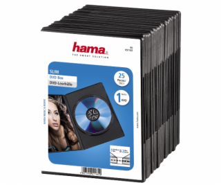 Hama Slim DVD Jewel Case pack of 25, black         51182