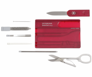 Victorinox SWISSCARD cervena transparent