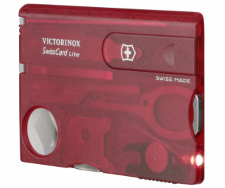 Victorinox SWISSCARD LITE cervena transparent