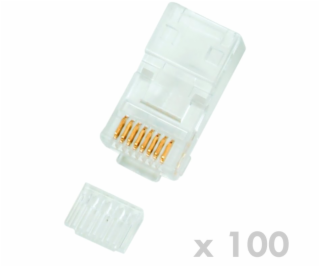 Konektor RJ45 UTP 8p8c Cat.6 drát 100ks