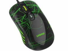 CRONO myš CM636G, laserová, gaming, 800/1600/3200 DPI, LED podsvícení, USB